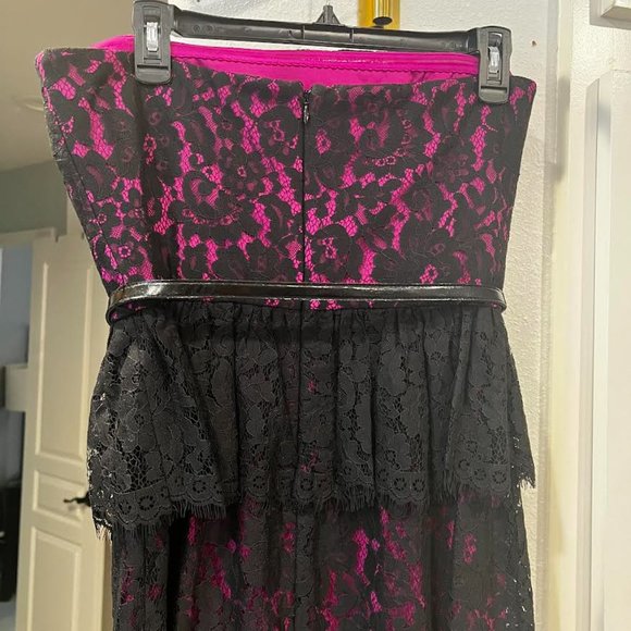 Robert Rodriguez Strapless lace peplum dress - Picture 8 of 9